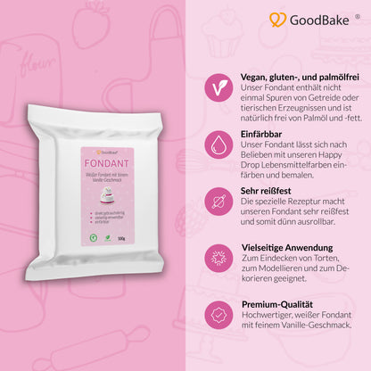Premium-Fondant weiß (500g)