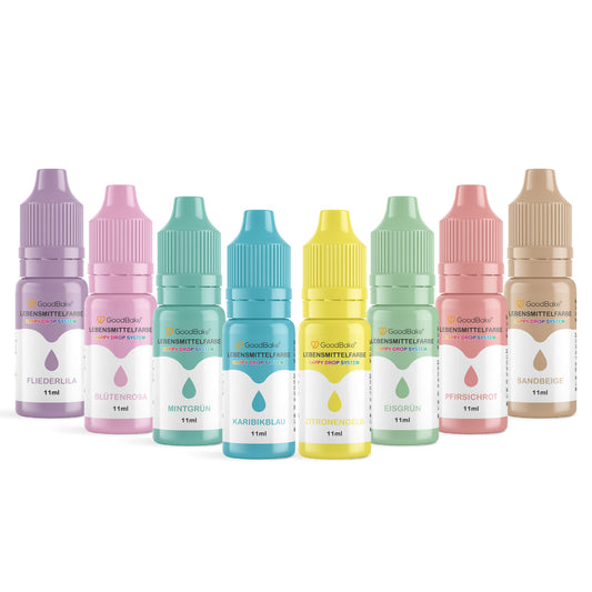 Lebensmittelfarben Pastell (8er Set)