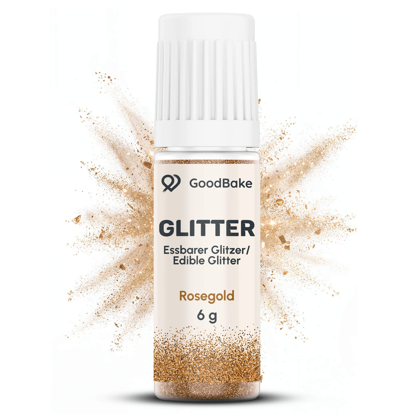 Essbarer Glitzer Rosegold (6g)