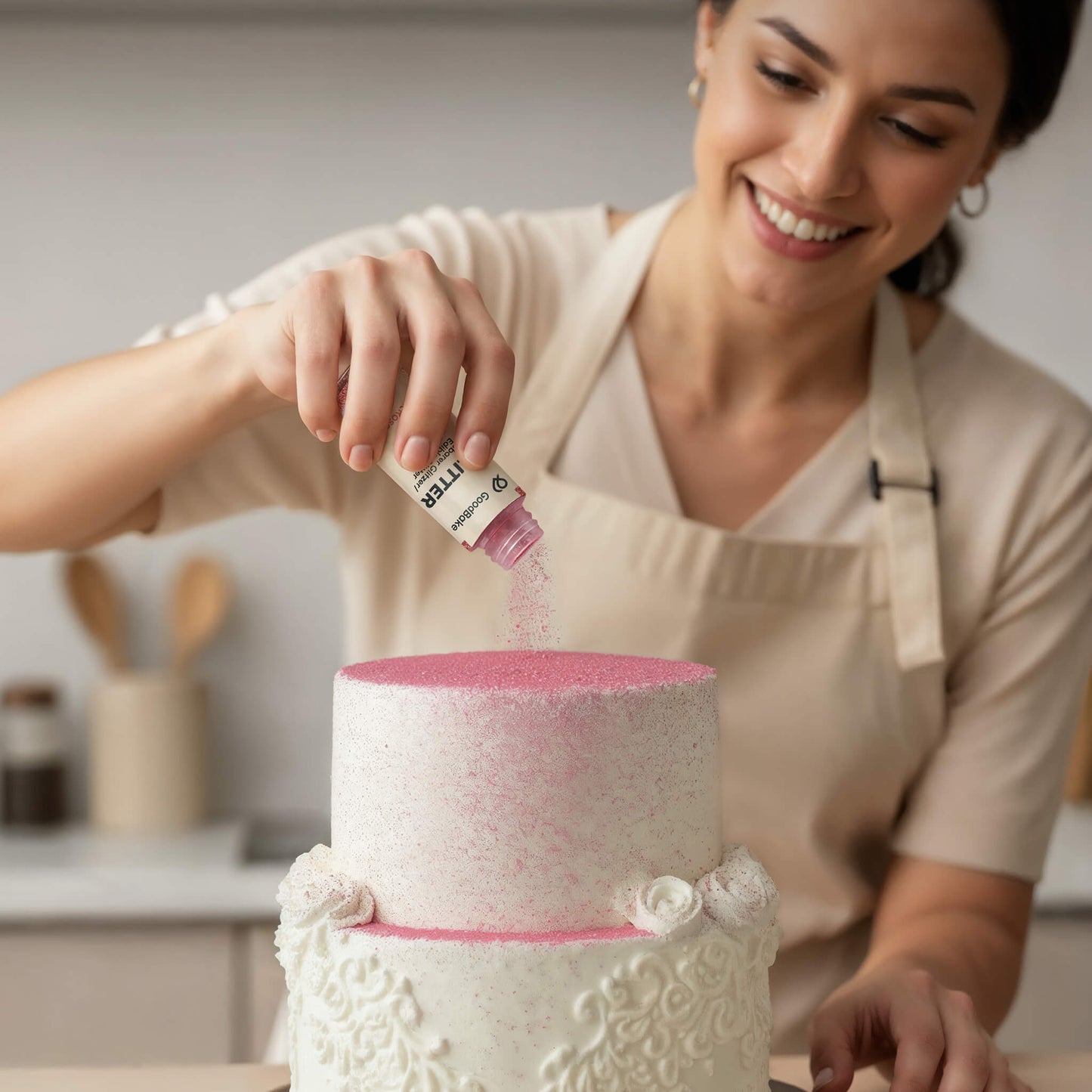 Essbarer Glitzer Rosa (6g)