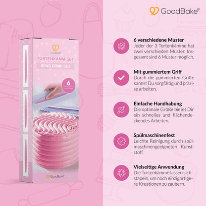 Tortenkamm-Set (3-teilig)