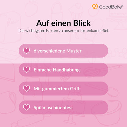 Tortenkamm-Set (3-teilig)