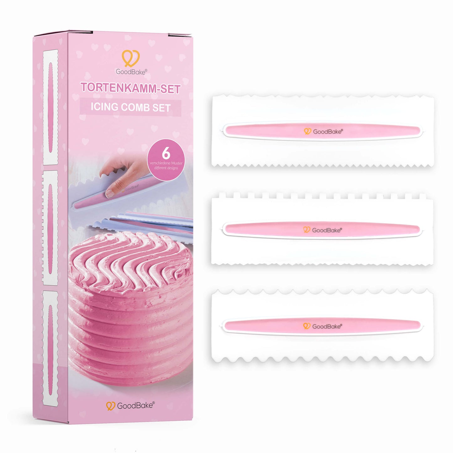 Tortenkamm-Set (3-teilig)