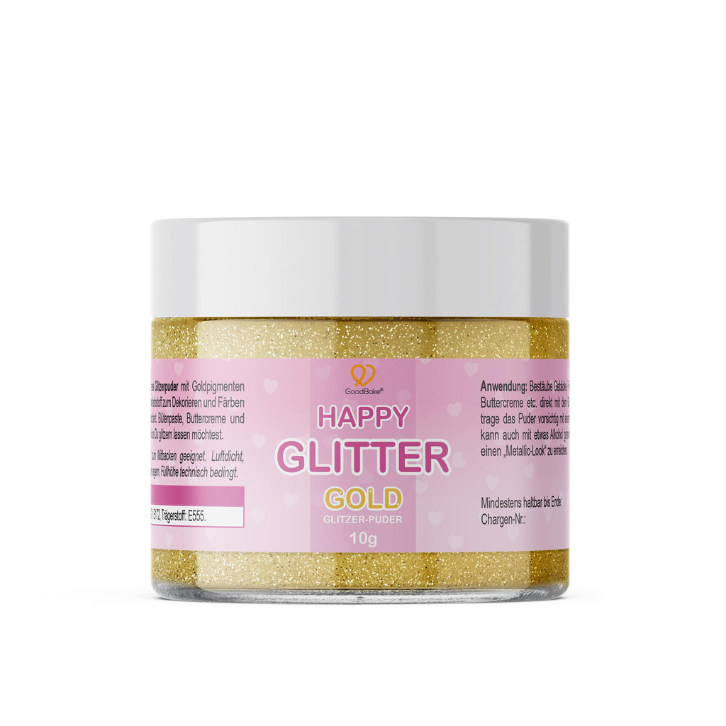 Happy Glitter reines Glitzerpuder essbar - Gold (10g) – GoodBake