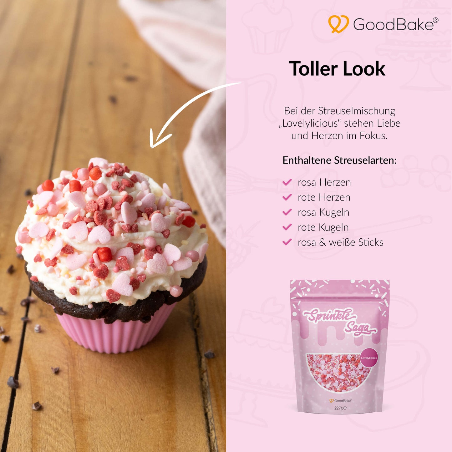 XXL Packung Streusel-Mix "Lovelylicious" (227g)