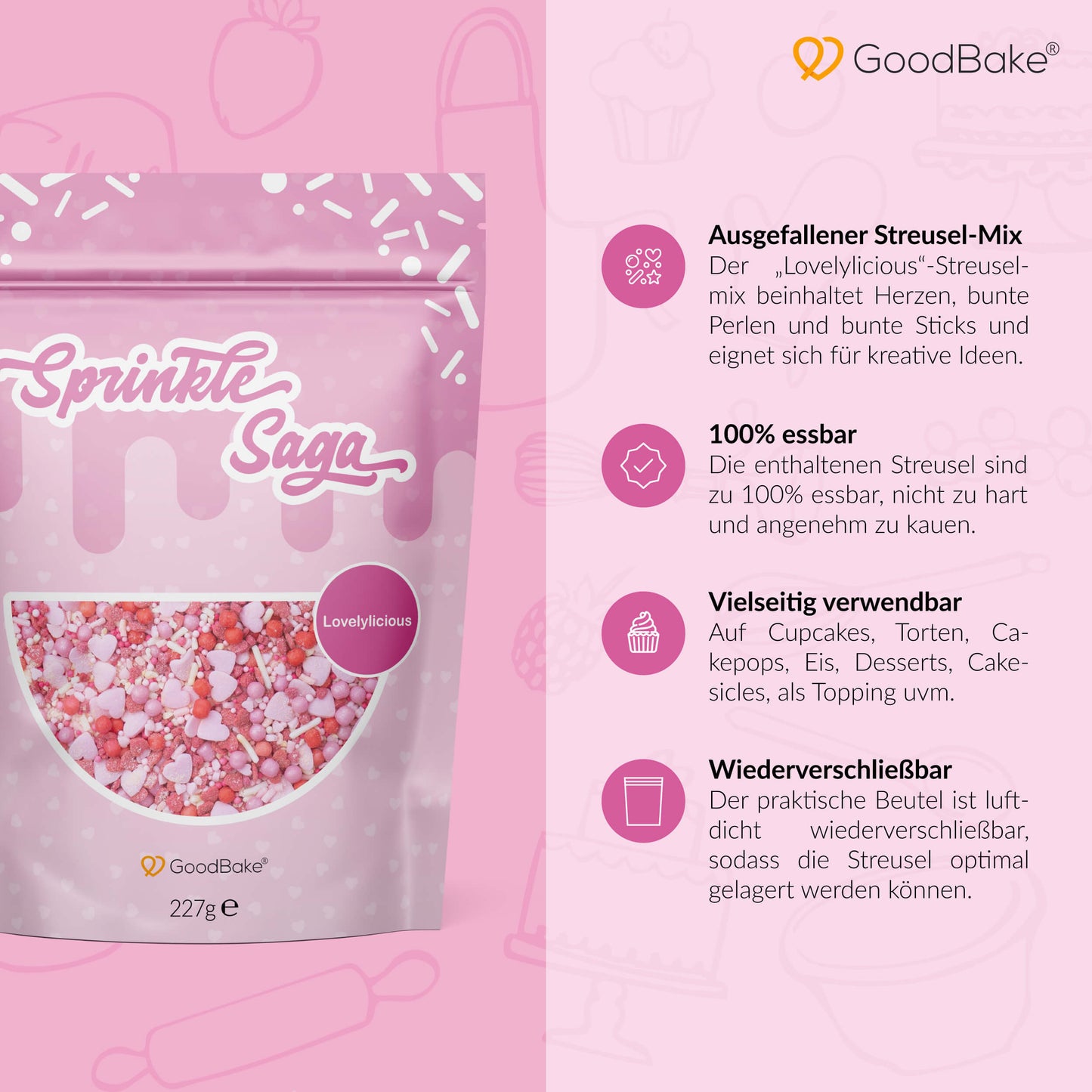 XXL Packung Streusel-Mix "Lovelylicious" (227g)