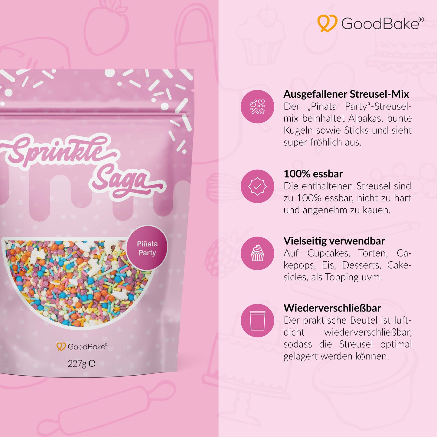 XXL Packung Streusel-Mix "Pinata Party" (227g)